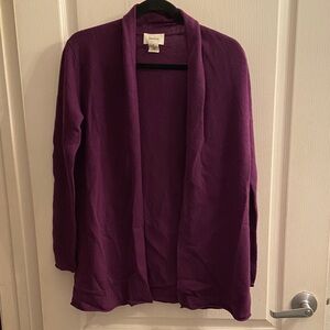 Neiman Marcus Cashmere Deep Plum Cardigan